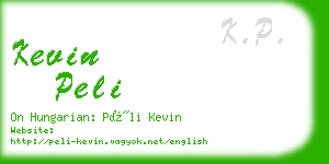 kevin peli business card